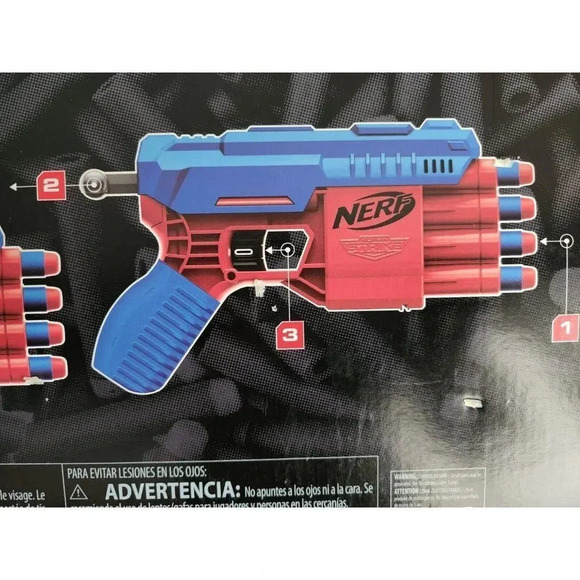Nerf Alpha Strike Claw Dual QS-4 Blaster 10X Elite Foam Darts Hasbro 8+ - Picture 8 of 8